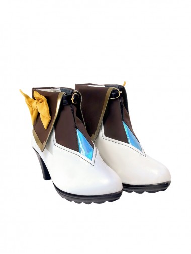 Game Honkai Star Rail Cosplay Firefly White High Heels Shoes