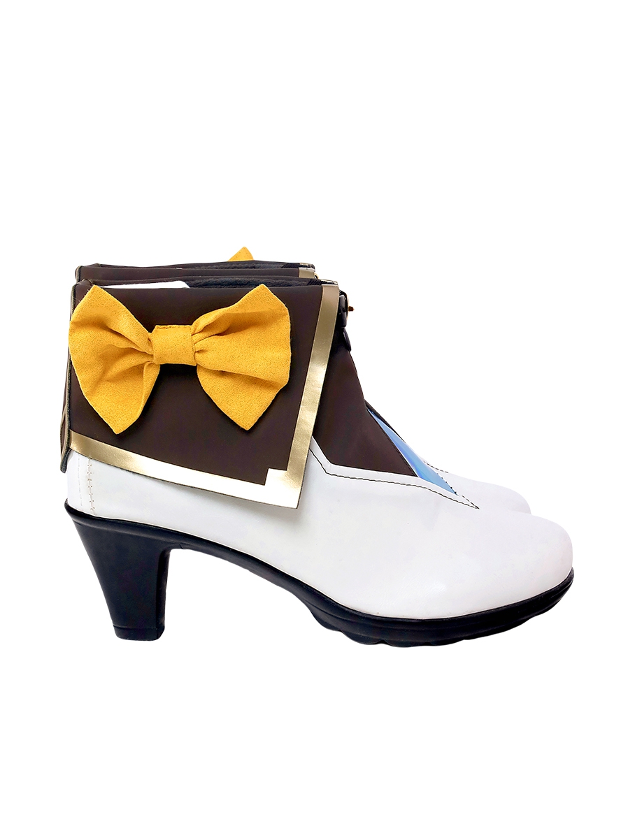 Game Honkai Star Rail Cosplay Firefly White High Heels Shoes