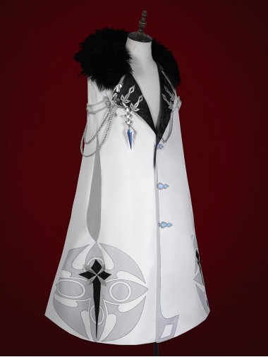 Game Genshin Impact Cosplay Fatui Harbinger Rooster Pulcinella Costume