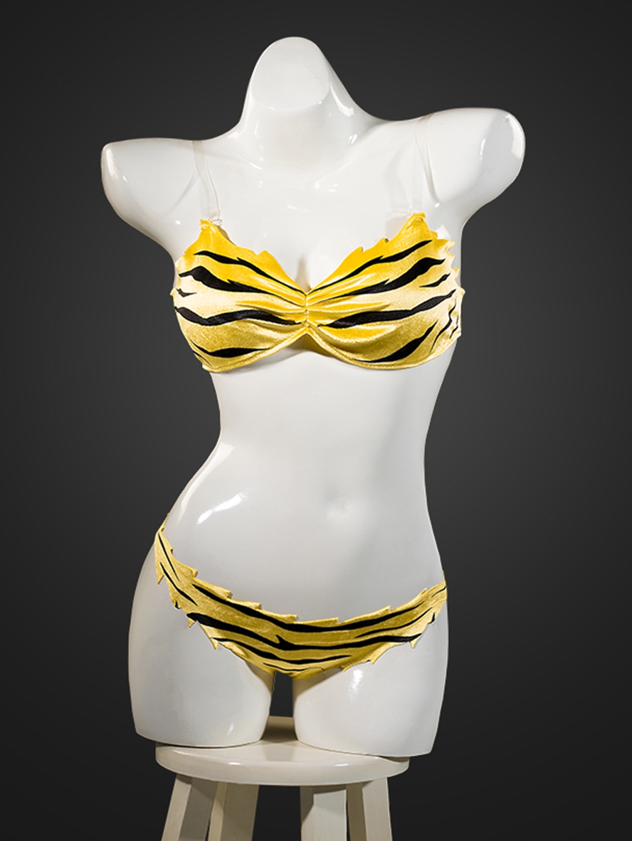Anime Urusei Yatsura Cosplay Lum Costume Tiger Stripe Bikini