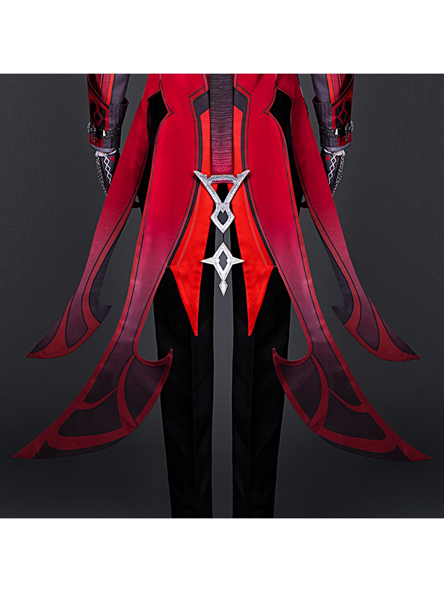Game Genshin Impact Cosplay Outfit Diluc Ragnvindr Skin Red Dead Of Night Costume