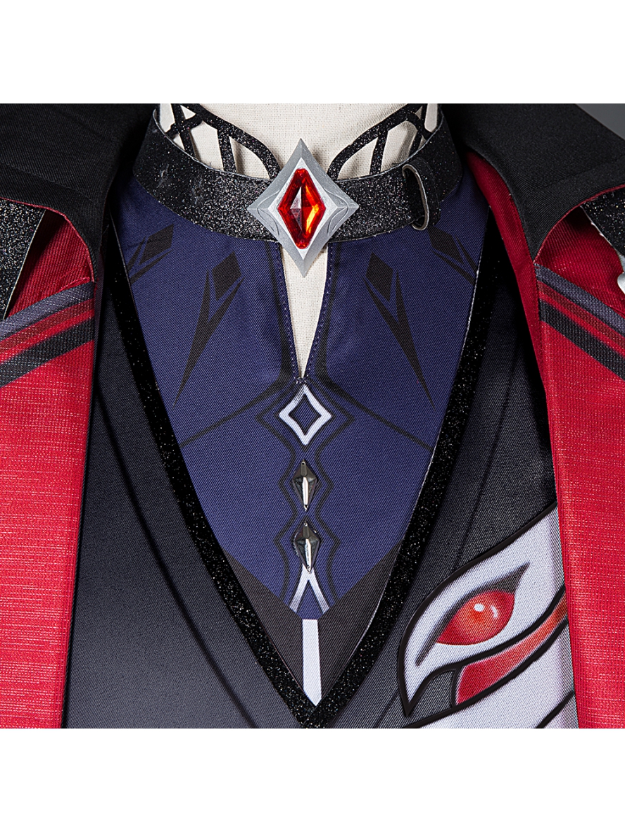 Game Genshin Impact Cosplay Outfit Diluc Ragnvindr Skin Red Dead Of Night Costume