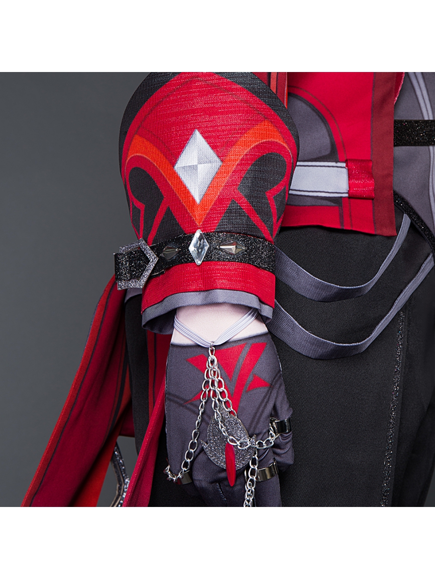 Game Genshin Impact Cosplay Outfit Diluc Ragnvindr Skin Red Dead Of Night Costume