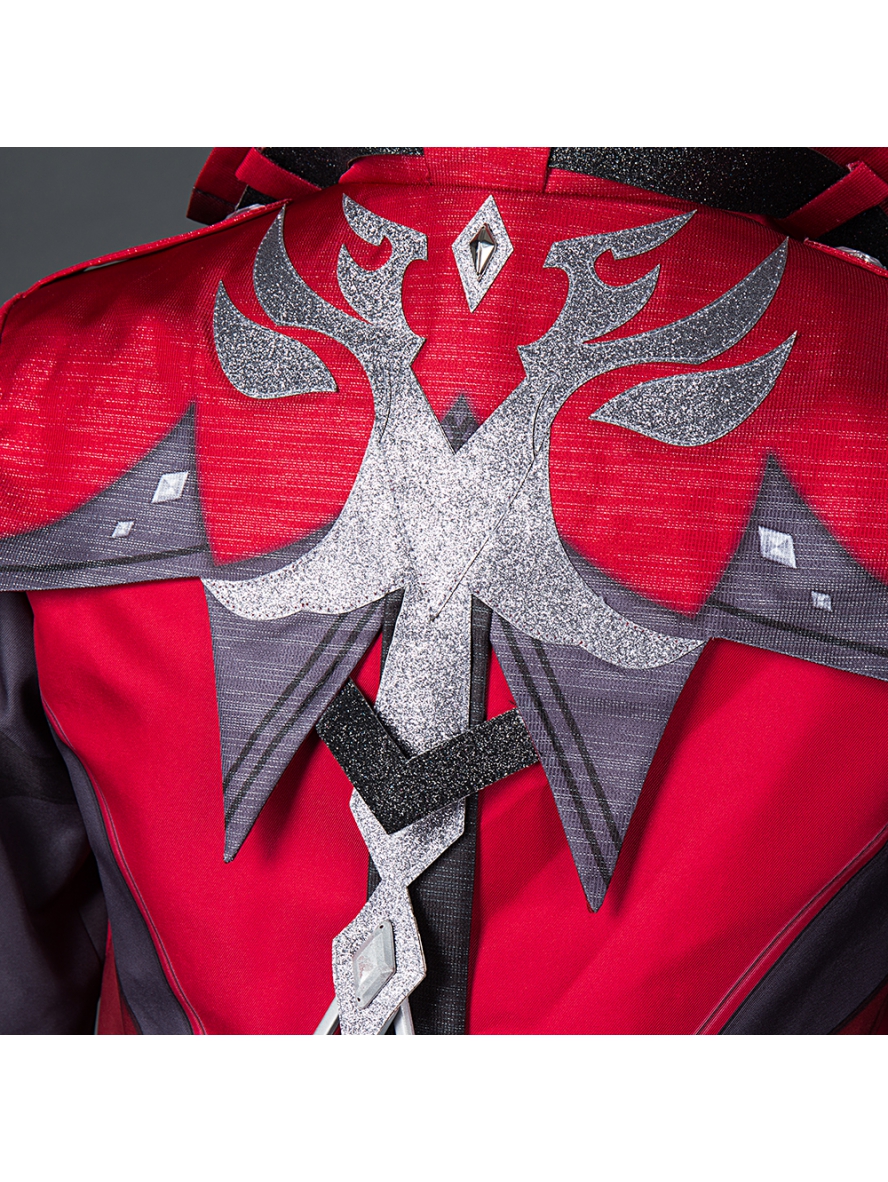 Game Genshin Impact Cosplay Outfit Diluc Ragnvindr Skin Red Dead Of Night Costume