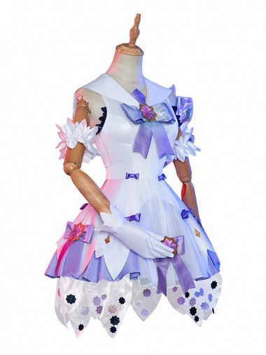 Game Honor Of Kings Cosplay Yao Valentine's Day Restrictions Skin Costume White Purple Dress