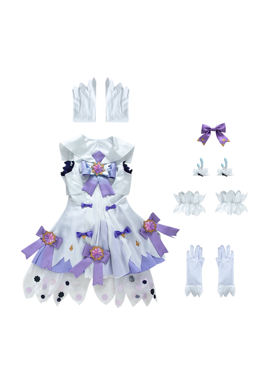 Game Honor Of Kings Cosplay Yao Valentine's Day Restrictions Skin Costume White Purple Dress