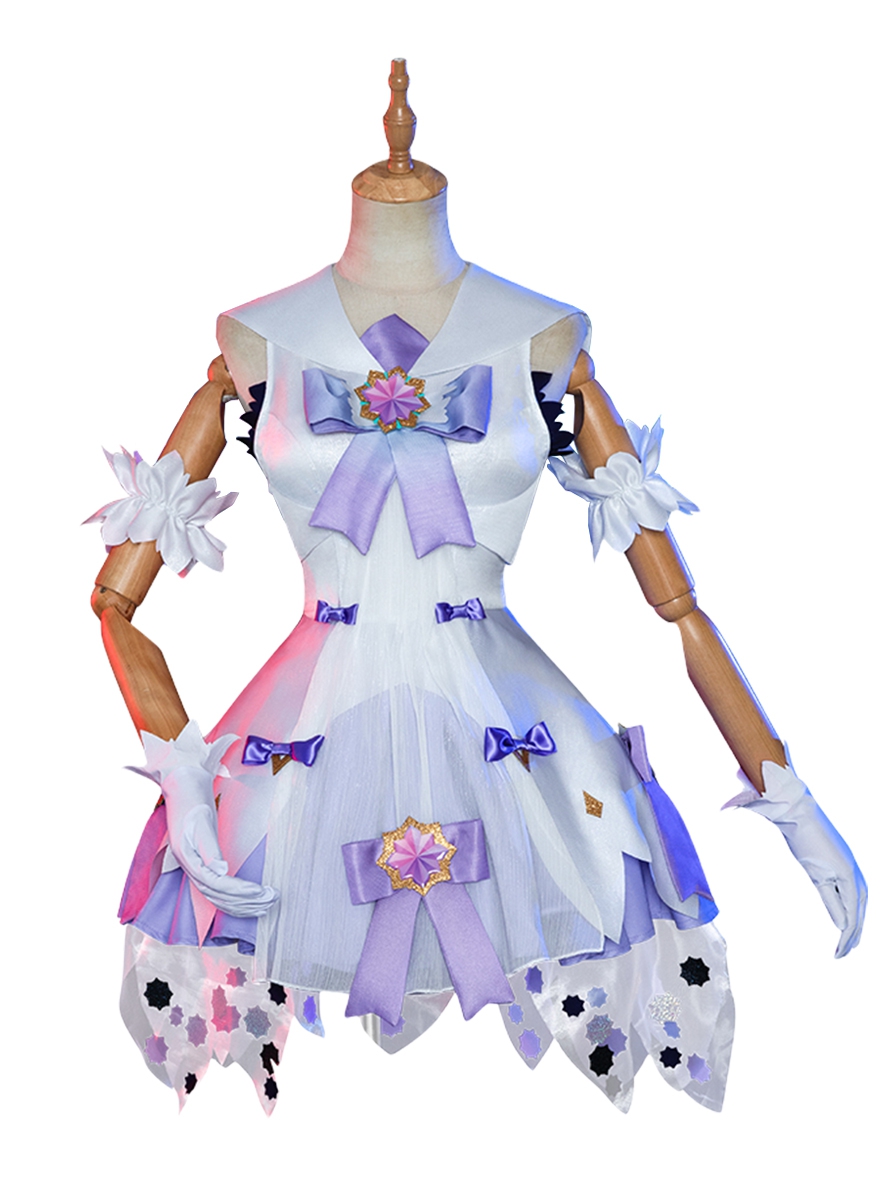 Game Honor Of Kings Cosplay Yao Valentine's Day Restrictions Skin Costume White Purple Dress