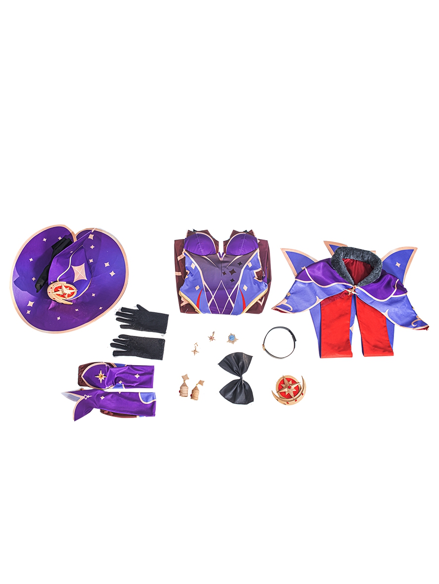 Game Genshin Impact Cosplay Astologis Mona Maggistus Costume