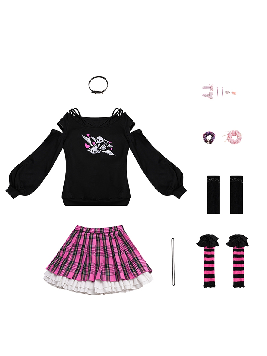 Anime Don Quijote Landmine Girl Linkage Cosplay Kagamine Rin Outfit Costume