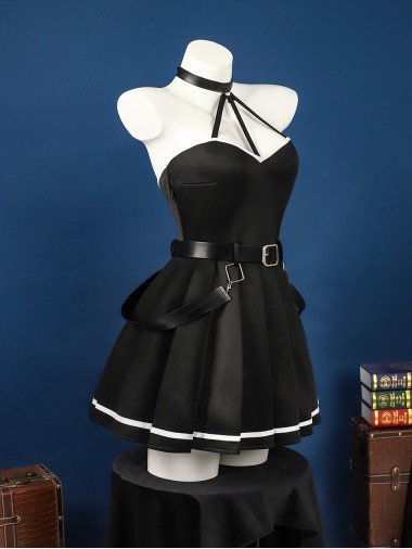 Anime Frieren Beyond Journey's End Cosplay Ubel Black Dress Costume