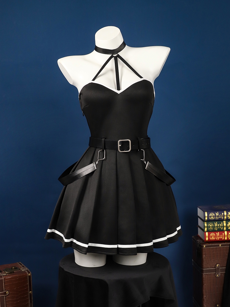 Anime Frieren Beyond Journey's End Cosplay Ubel Black Dress Costume