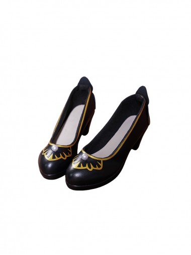 Game Honkai Star Rail Cosplay Fugue Black High Heels