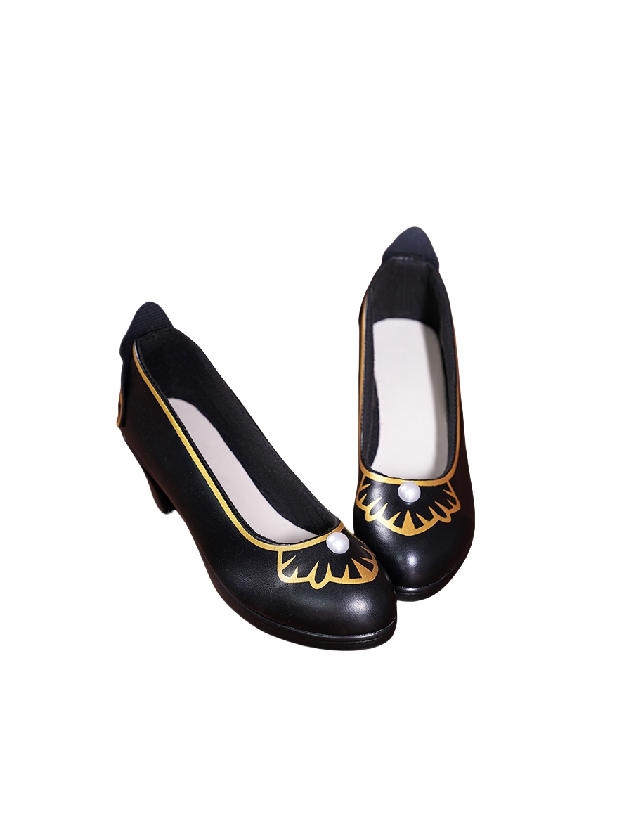 Game Honkai Star Rail Cosplay Fugue Black High Heels