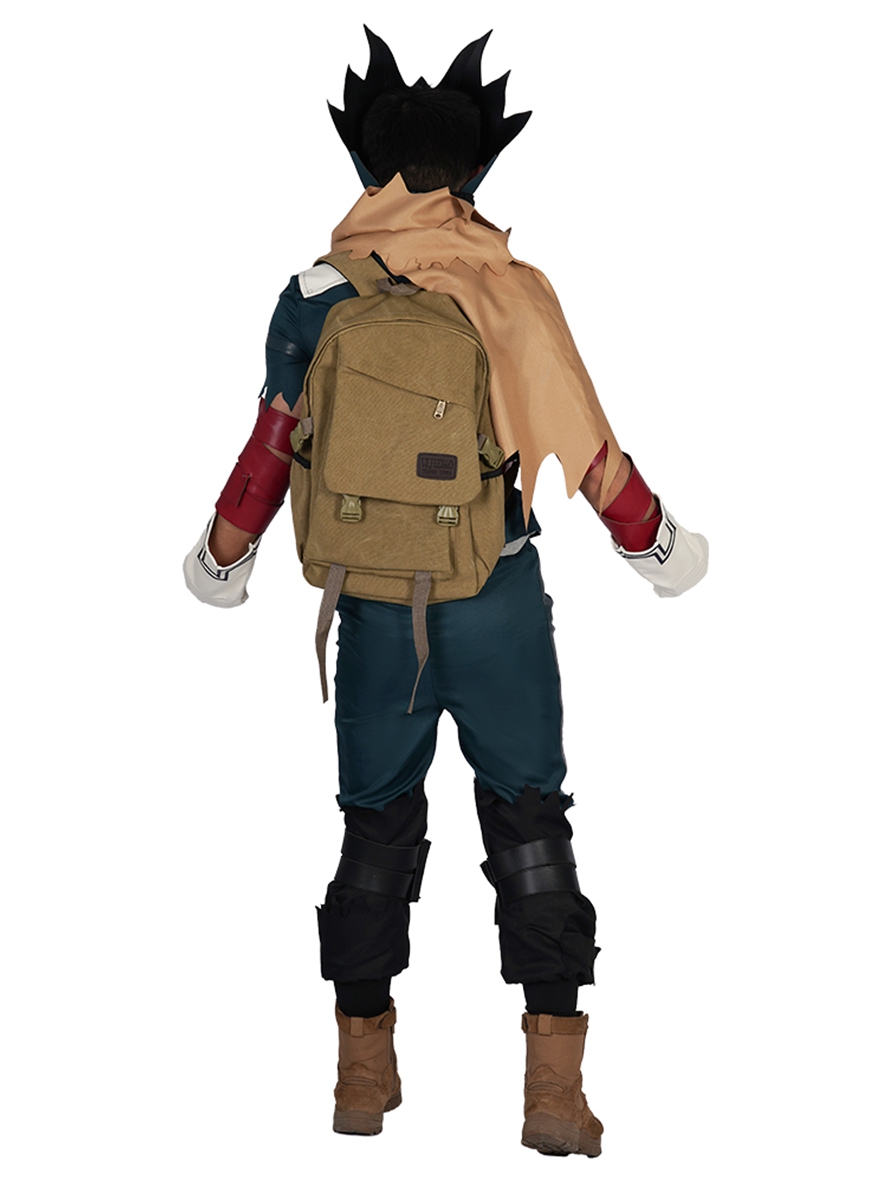 Anime My Hero Academia Cosplay Izuku Midoriya Deku Khaki Backpack