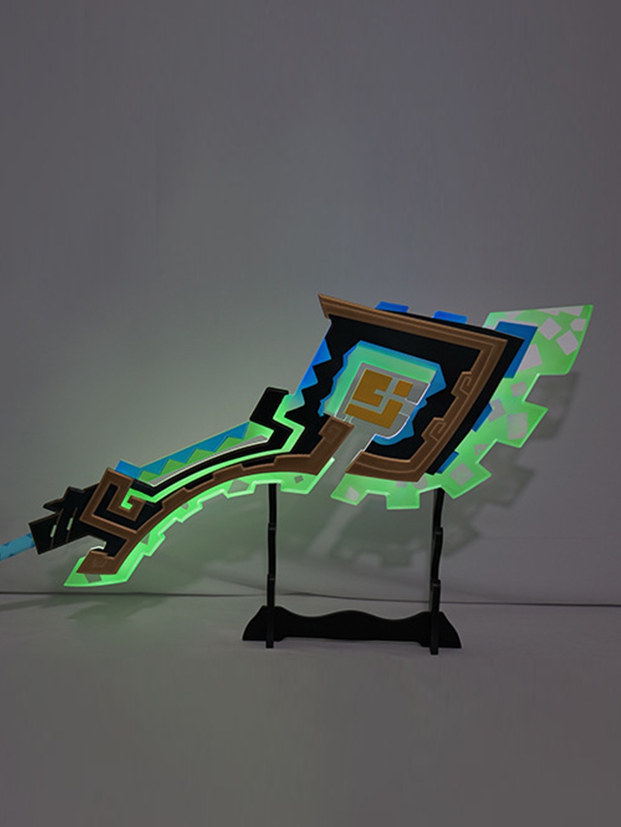 Game Genshin Impact Cosplay 5 Stars Kinich Prop Weapon Illuminated Version