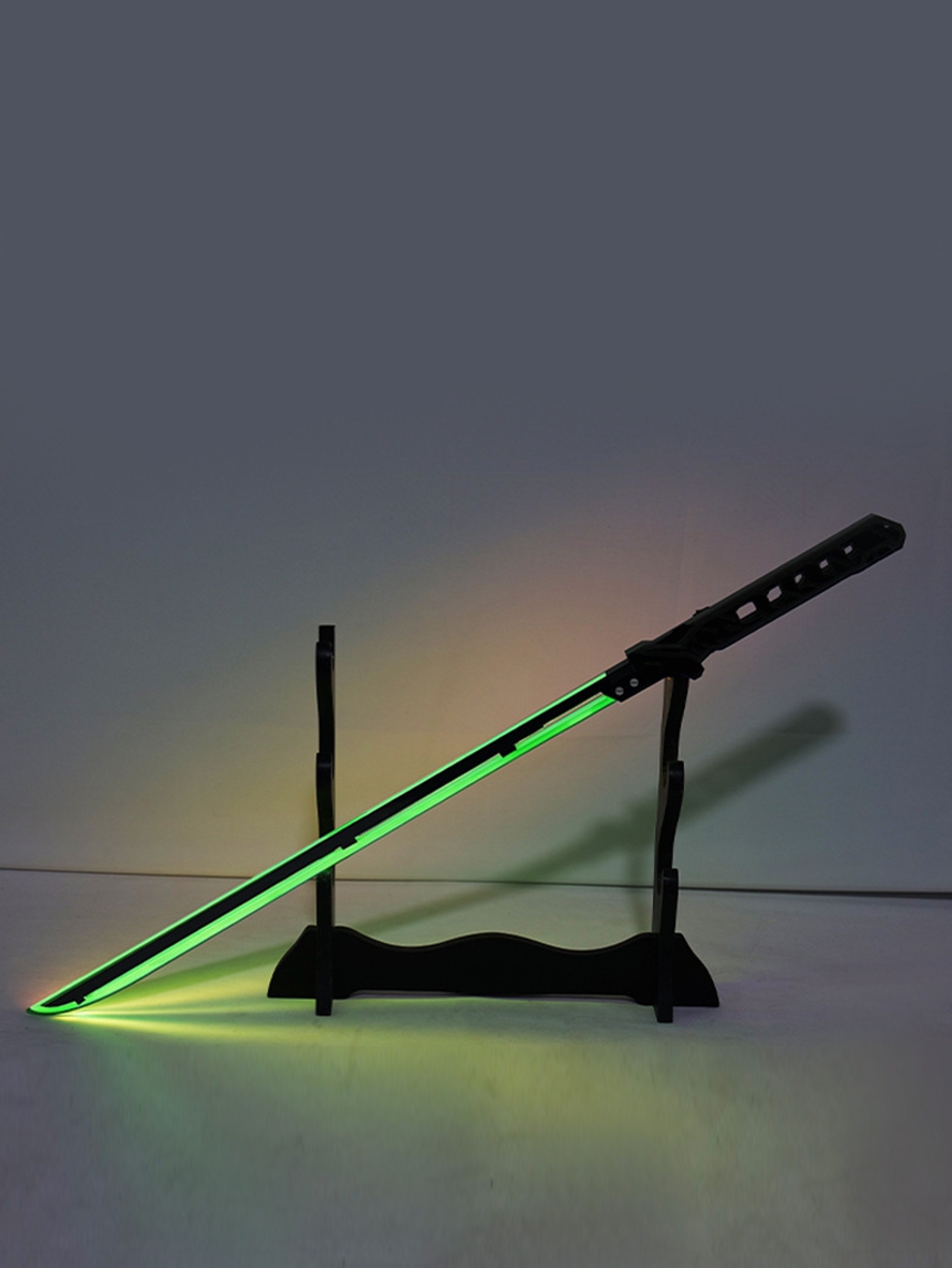 Game Cyberpunk 2077 Cosplay V Prop Melee Weapon Thermal Katana Charging Green Light Version