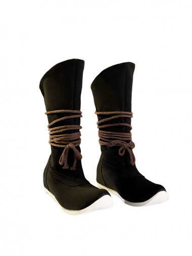 Where Winds Meet Cosplay Player Young Martial Master Initial Black Boots