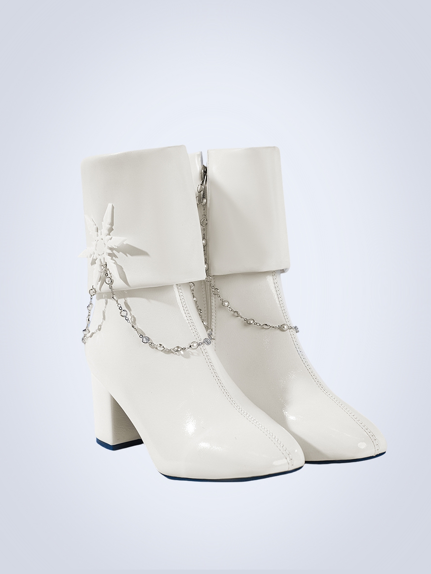 Game Dragon Raja Gate Of Cassell Cosplay Eri Uesugi Sleepless Starry Night White High Heel Leather Shoes