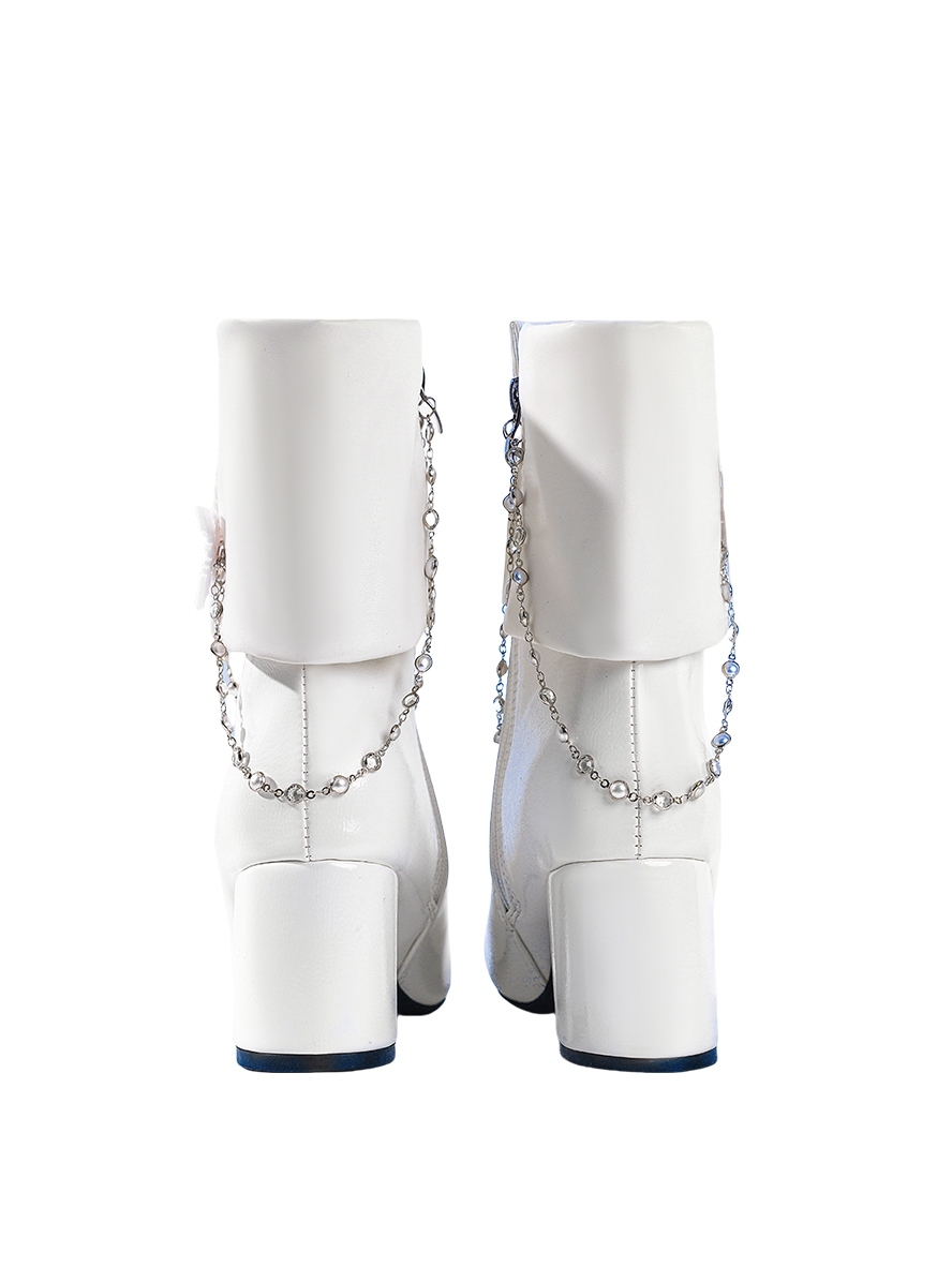 Game Dragon Raja Gate Of Cassell Cosplay Eri Uesugi Sleepless Starry Night White High Heel Leather Shoes
