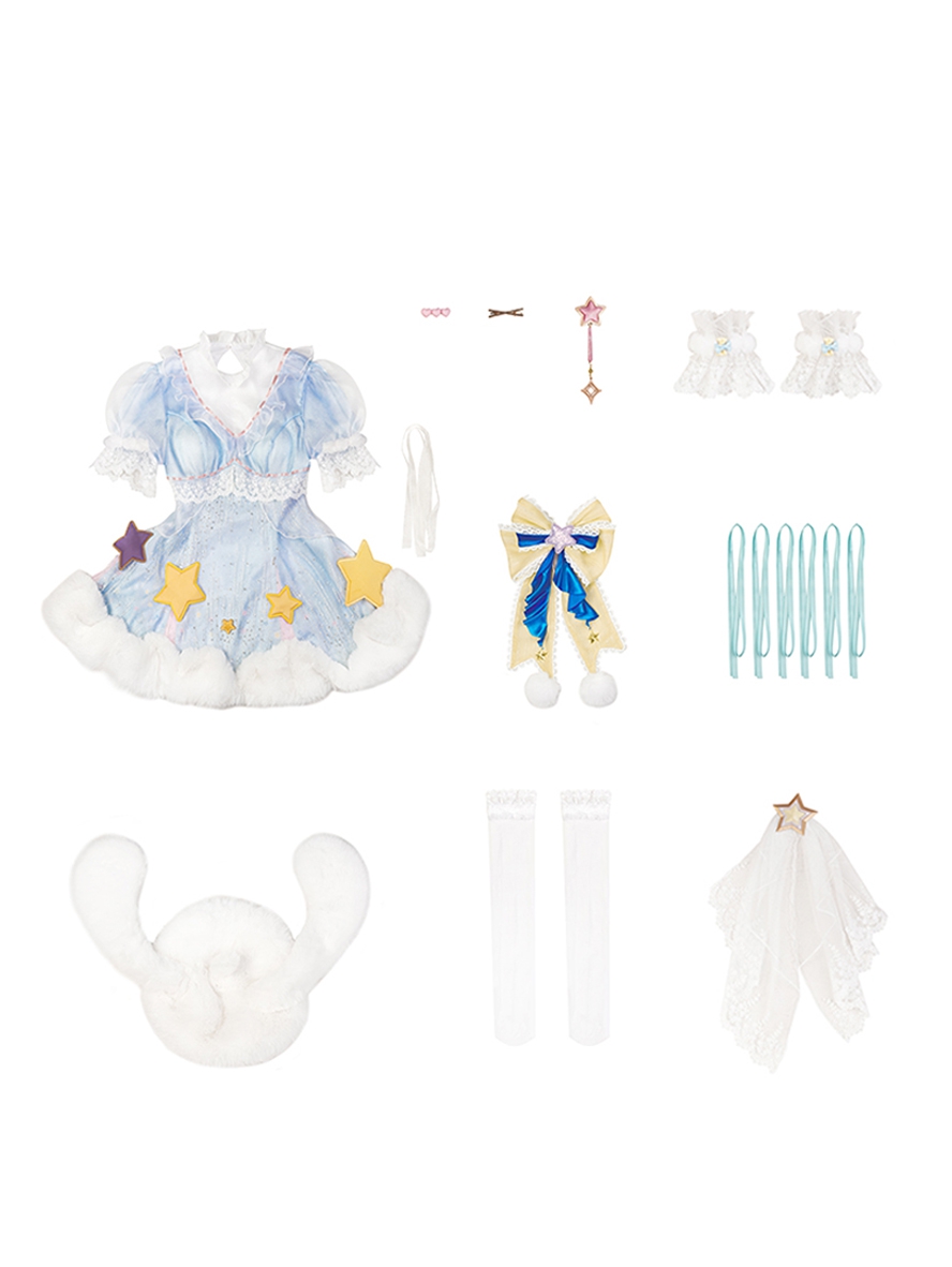 Game Naraka Bladepoint Cosplay Ziping x Sanrio Kuromi Costume