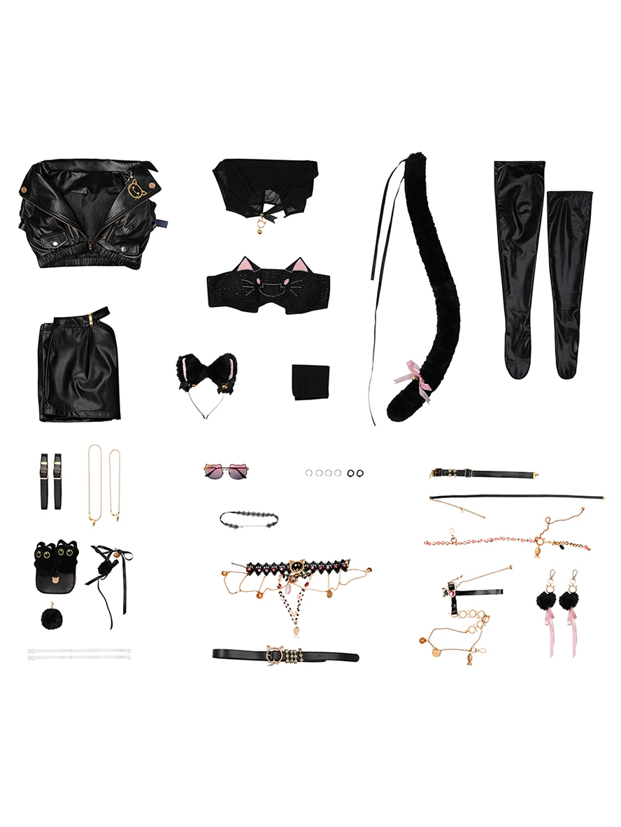 Game Naraka Bladepoint Cosplay Feria Shen Justice Feline Costume