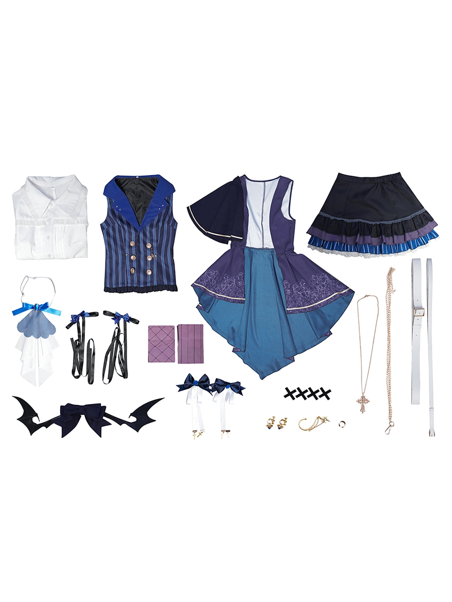 Vtuber Cosplay Seren Azuma Halloween Formal Dress Outfit Costume