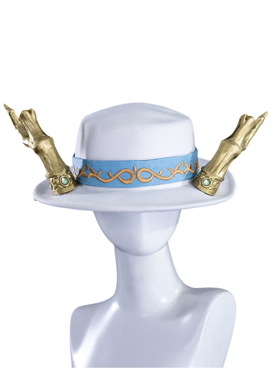 Game Identity V Cosplay White Guard The Soul Of Umbrella Under The Truth White Embroidered Hat
