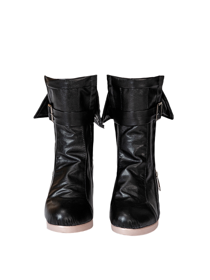 Game Zenless Zone Zero Cosplay Hoshimi Miyabi High Heel Black Leather Shoes