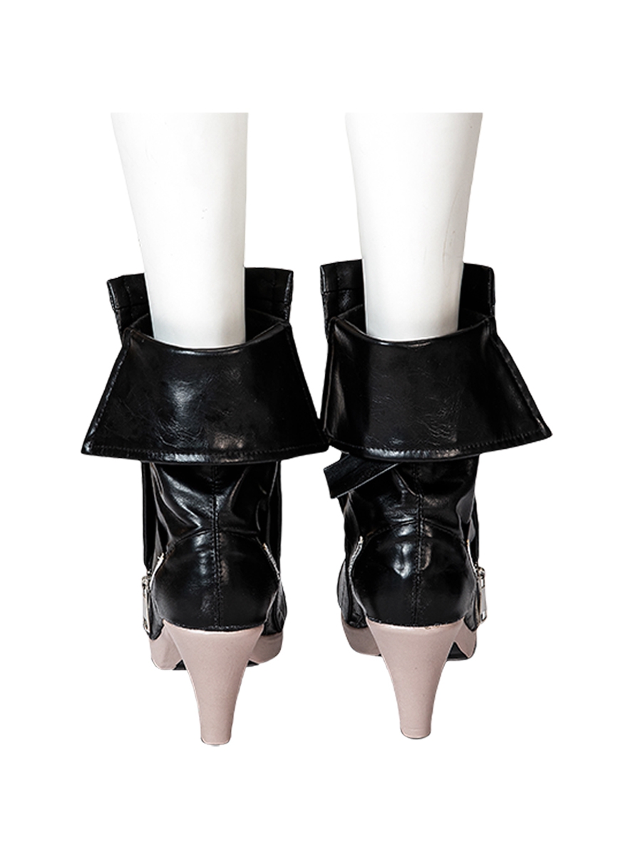 Game Zenless Zone Zero Cosplay Hoshimi Miyabi High Heel Black Leather Shoes